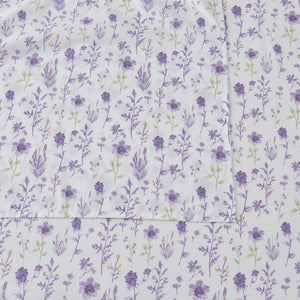 4 Piece Watercolor Floral Microfiber Sheet - Delia Collection