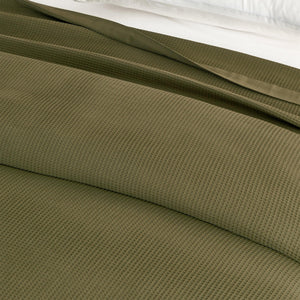 100% Cotton Small Waffle Weave Blanket - Hazel Collection