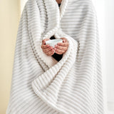 Ribbed Sherpa Throw Blanket - Corduroy Collection