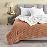 Ribbed Sherpa Throw Blanket - Corduroy Collection