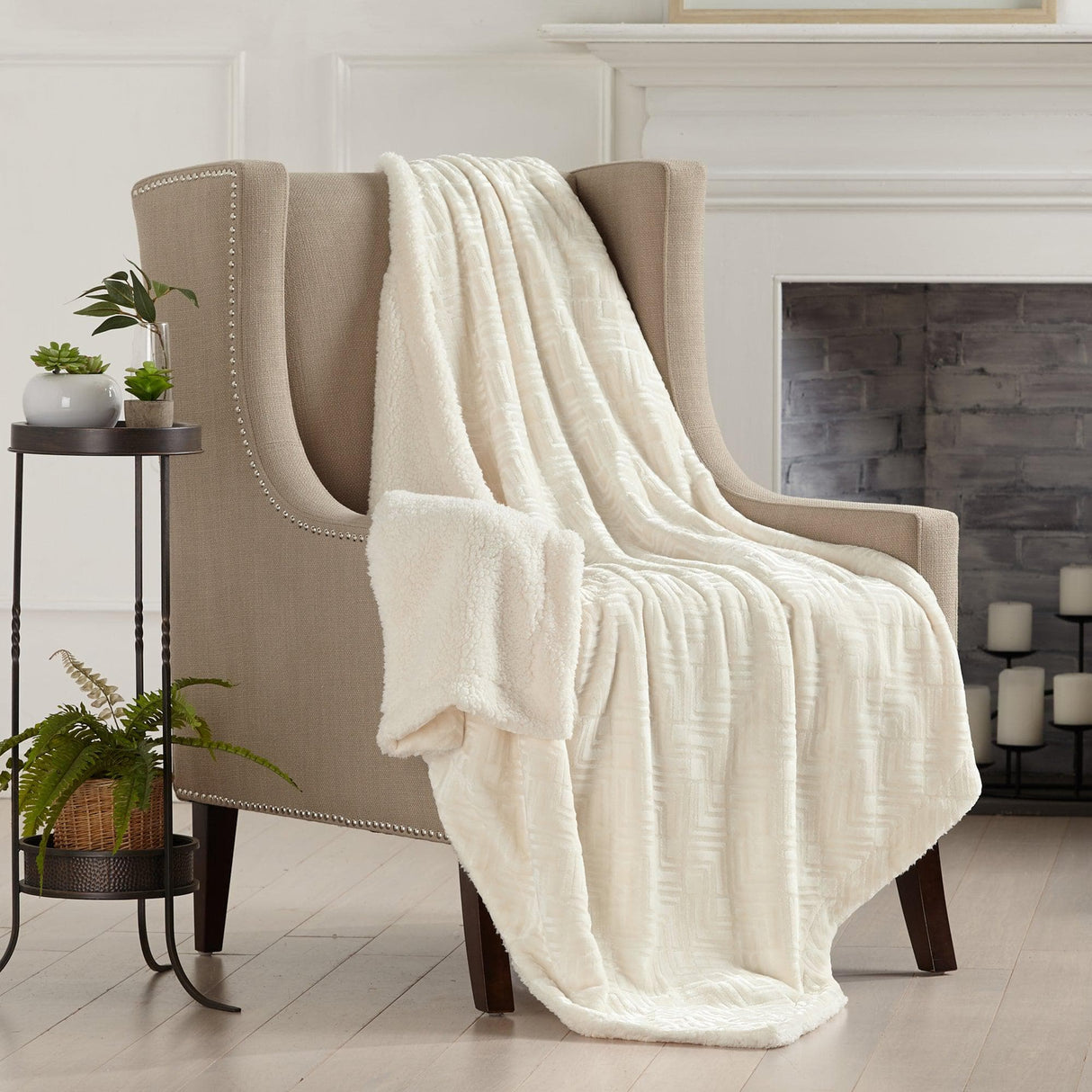 Velvet Plush Sherpa Luxury Bed Blanket - Cielo Collection
