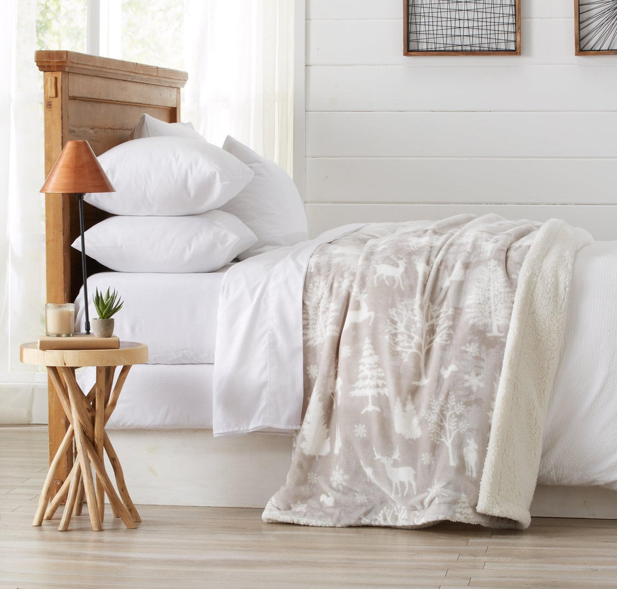 Velvet Plush Sherpa Luxury Bed Blanket - Cielo Collection