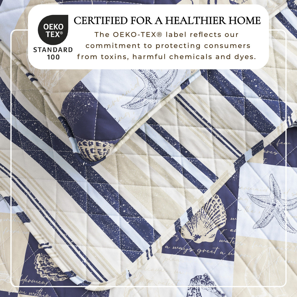 Great Bay Home Caspian Collection Coastal Patchwork Quilt Set - view 2