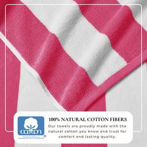 Great Bay Home Cotton Velour Cabana Stripe Beach Towel - view 101