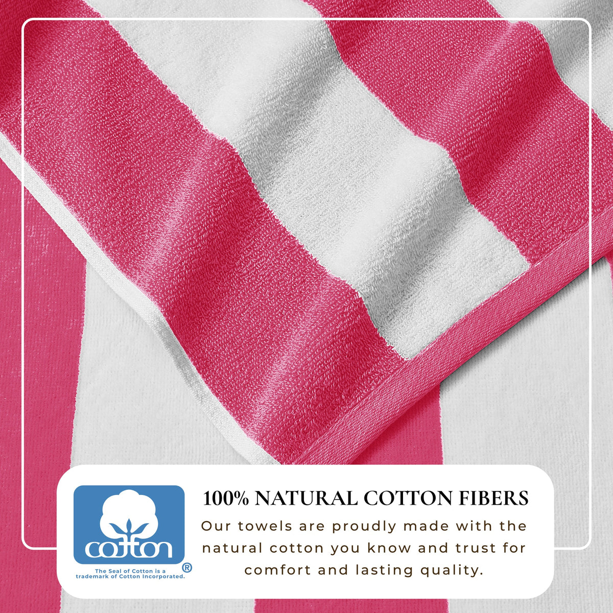 Great Bay Home Cotton Velour Cabana Stripe Beach Towel - view 106
