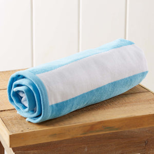 Great Bay Home Cotton Velour Cabana Stripe Beach Towel - view 147