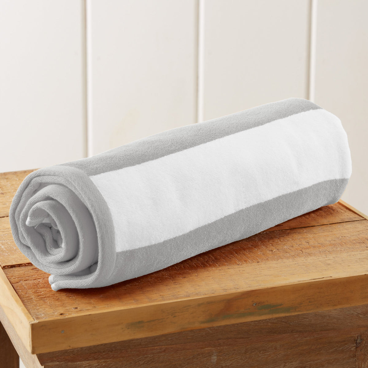 Great Bay Home Cotton Velour Cabana Stripe Beach Towel - view 164
