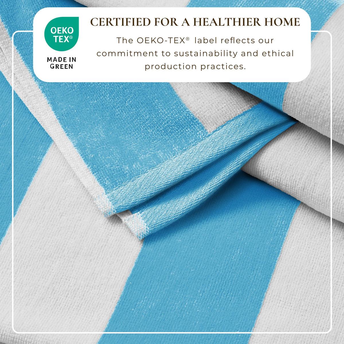 Great Bay Home Cotton Velour Cabana Stripe Beach Towel - view 16