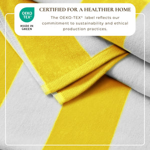 Great Bay Home Cotton Velour Cabana Stripe Beach Towel - view 169