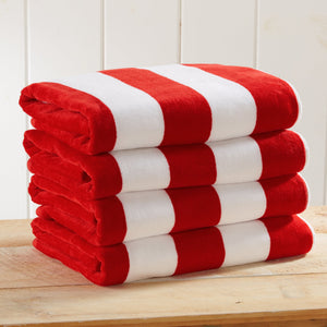 Great Bay Home Cotton Velour Cabana Stripe Beach Towel - view 184