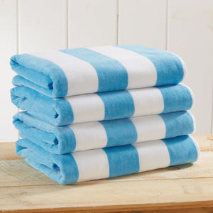 Great Bay Home Cotton Velour Cabana Stripe Beach Towel - view 30
