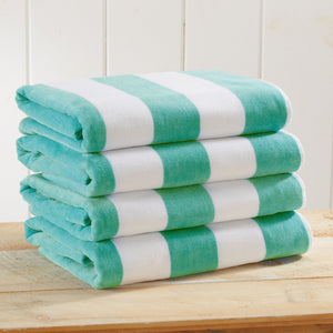 Great Bay Home Cotton Velour Cabana Stripe Beach Towel - view 50