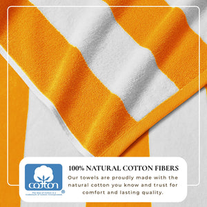 Great Bay Home Cotton Velour Cabana Stripe Beach Towel - view 62