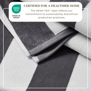 Great Bay Home Cotton Velour Cabana Stripe Beach Towel - view 6