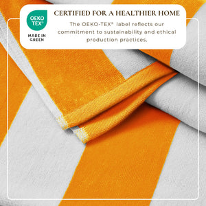 Great Bay Home Cotton Velour Cabana Stripe Beach Towel - view 71