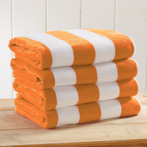 Great Bay Home Cotton Velour Cabana Stripe Beach Towel - view 75