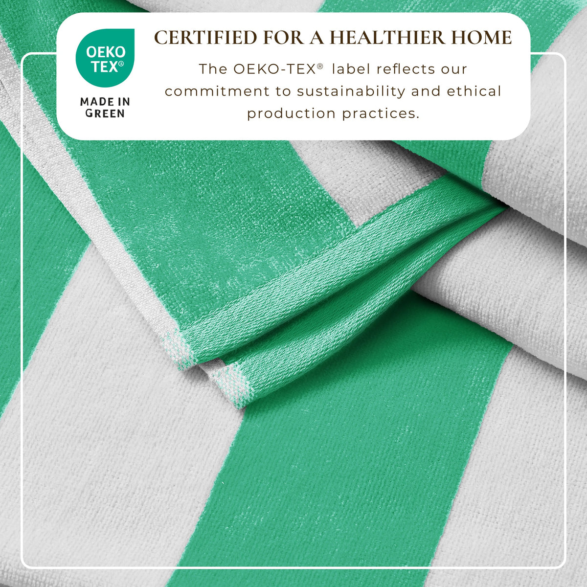 Great Bay Home Cotton Velour Cabana Stripe Beach Towel - view 76