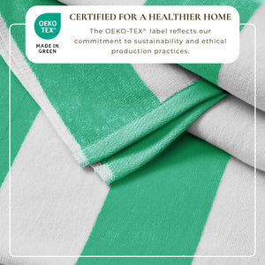 Great Bay Home Cotton Velour Cabana Stripe Beach Towel - view 76