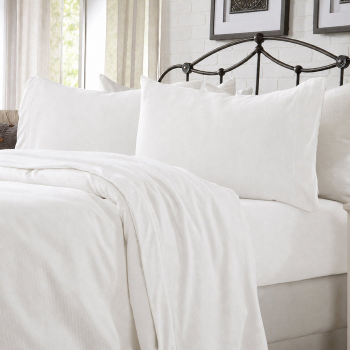 Great Bay Home Jersey Sheet - Carmen Collection in Winter White