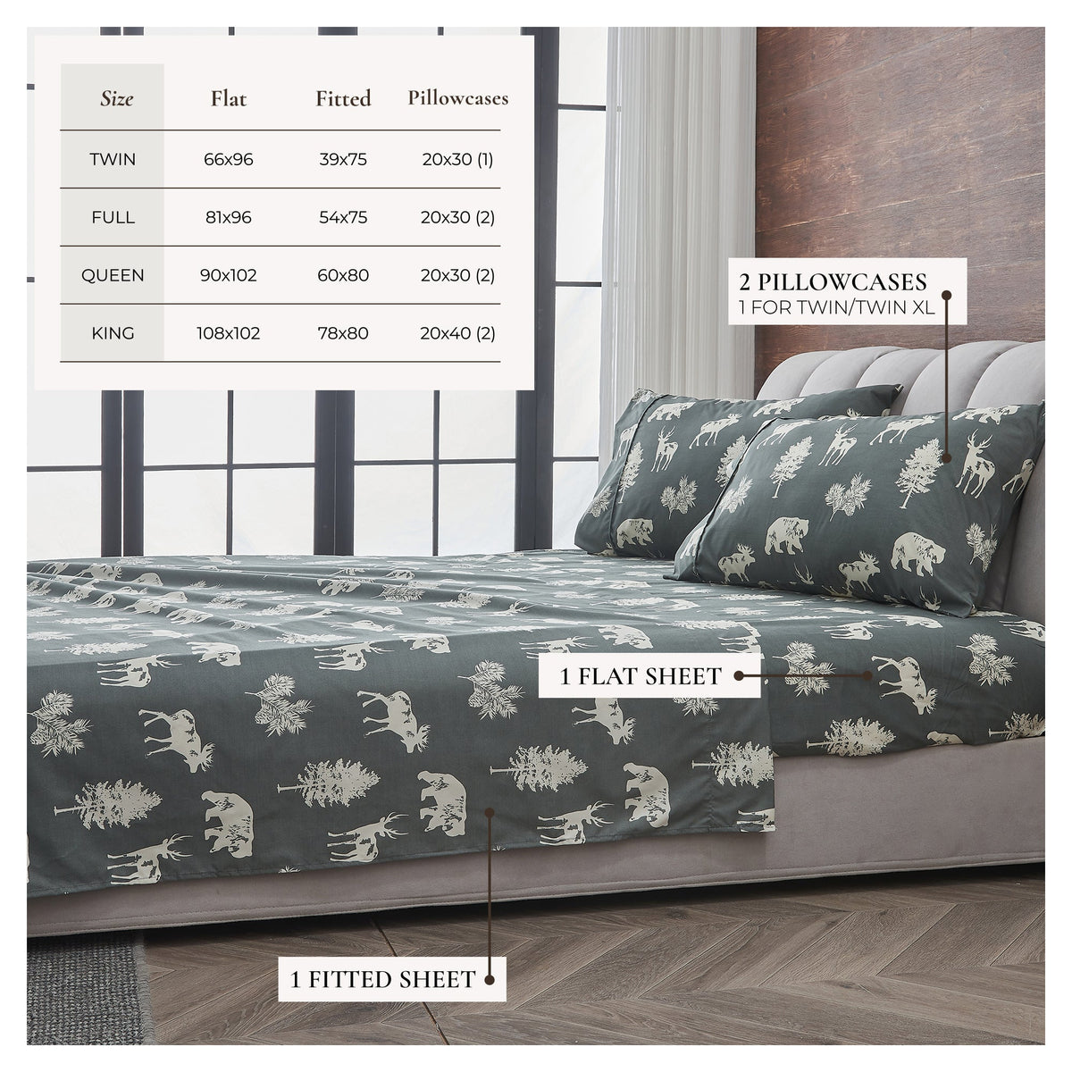Great Bay Home Lodge Printed Sheet Set - view 16