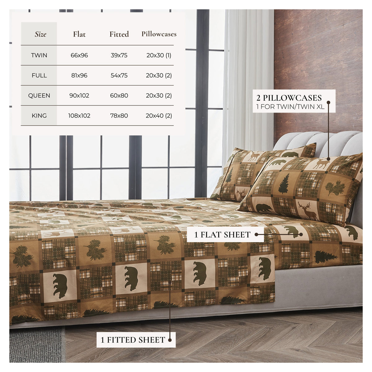 Great Bay Home Lodge Printed Sheet Set - view 26