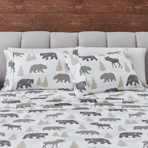 Great Bay Home Lodge Printed Sheet Set in Bear