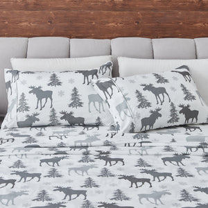 Great Bay Home Lodge Printed Sheet Set in Moose