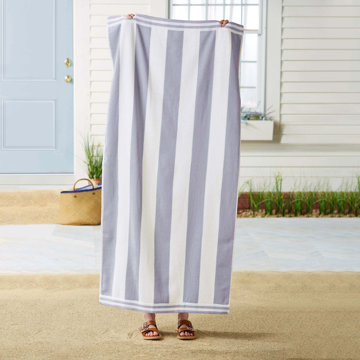 Oversized Striped Cabana Beach Towel - Edgartown Collection