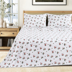 Great Bay Home Printed Sheet Set in Holiday Sprig