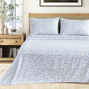 Great Bay Home Printed Sheet Set in Vines Blue