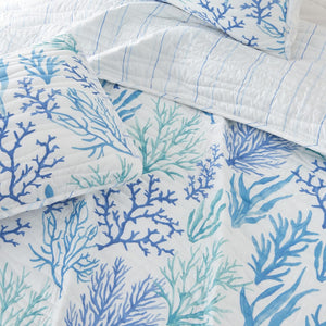 Blue Coral Quilt Set - Amelia Island by Great Bay Home
