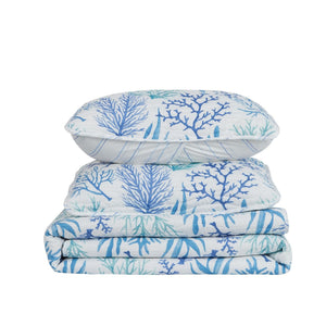 Blue Coral Quilt Set - Amelia Island by Great Bay Home