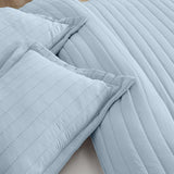 3-Piece Solid Striped Quilt - Virginia Collection