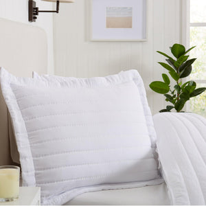 3-Piece Solid Striped Quilt - Virginia Collection