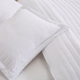 3-Piece Solid Striped Quilt - Virginia Collection