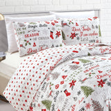 Holiday 3 Piece Quilt Set - Carol Collection