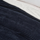 Ribbed Sherpa Throw Blanket - Corduroy Collection