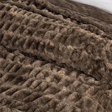 Ruched Faux Fur Throw Blanket - Alondra Collection