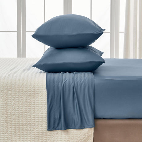 4-Piece Interlock Microfiber Sheet Set - Mackenna Collection