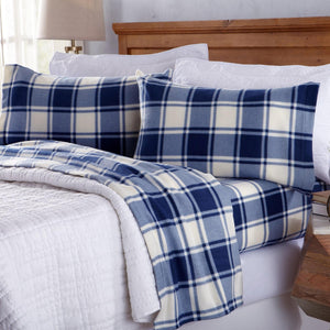 4-Piece Printed Fleece Sheet - Dara Collection