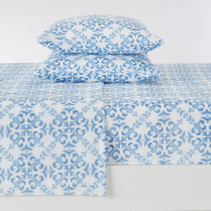 4-Piece Printed Plush Sheet Set - Velvet Luxe Lattice Collection