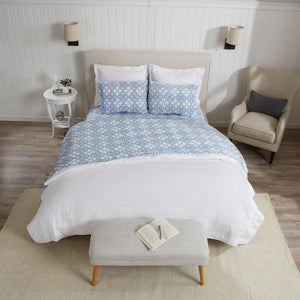 4-Piece Printed Plush Sheet Set - Velvet Luxe Lattice Collection