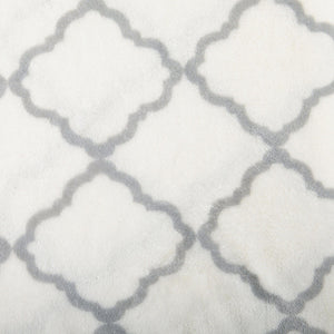 4-Piece Printed Plush Sheet Set - Velvet Luxe Lattice Collection