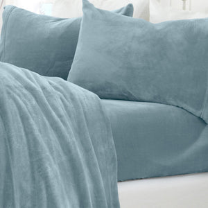 4-Piece Solid Plush Sheet Set - Velvet Luxe Collection