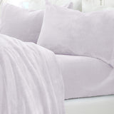 4-Piece Solid Plush Sheet - Velvet Luxe Collection