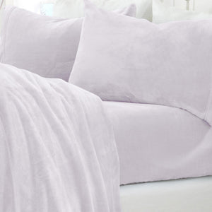 4-Piece Solid Plush Sheet Set - Velvet Luxe Collection