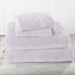4-Piece Solid Plush Sheet Set - Velvet Luxe Collection