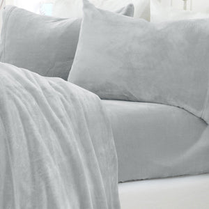 4-Piece Solid Plush Sheet Set - Velvet Luxe Collection