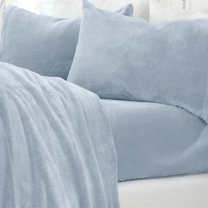 4-Piece Solid Plush Sheet Set - Velvet Luxe Collection