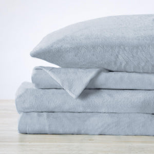 4-Piece Solid Plush Sheet Set - Velvet Luxe Collection